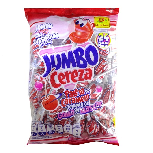 De La Rosa Jumbo Cereza Pop 24pc-wholesale De La Rosa Jumbo Cereza Pop 24pc-wholesale