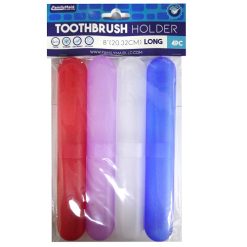 Toothbrush Holder 4pc 8in Asst Clrs-wholesale