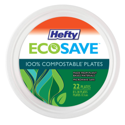 Hefty Eco Save Plates 22ct 8¾in-wholesale