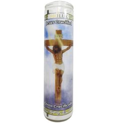 Candle 8in Jesus Sacrificado White-wholesale
