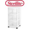 Sterilite 3 Drawer Cart Md Wht W-Wheels-wholesale Sterilite 3 Drawer Cart Md Wht W-Wheels-wholesale