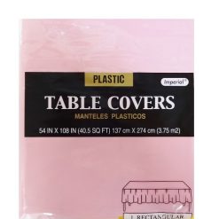 Table Cover 54 X 108in Pink H-D Rect Pls-wholesale