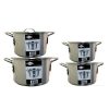 Stock Pots 8pc Aluminum 2 Thru 8 Qrts-wholesale