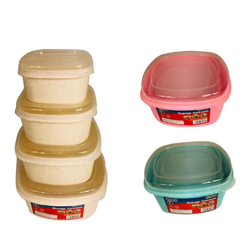 Storage Container 4pk Asst Size & Clrs-wholesale Storage Container 4pk Asst Size & Clrs-wholesale