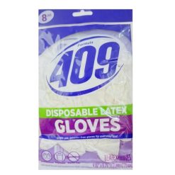 409 Disposable Latex Gloves 8ct-wholesale