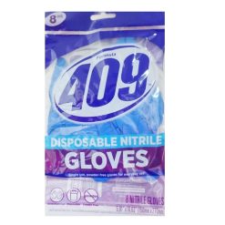 409 Disposable Nitrile Gloves 8ct-wholesale