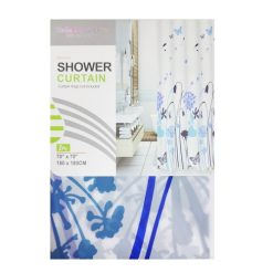 Shower Curtain Peva 70X70in Blue Flowers-wholesale