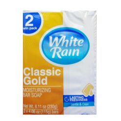 White Rain Bar Soap 2pk Classic Gold-wholesale