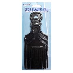 Comb Plastic Set 3pc Black-wholesale