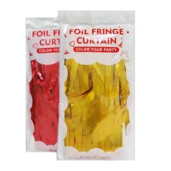 Party Foil Fringe Curtain Asst Clrs-wholesale