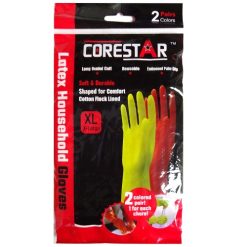 Corestar Latex GLoves XL 2pair 2CLrs-wholesale