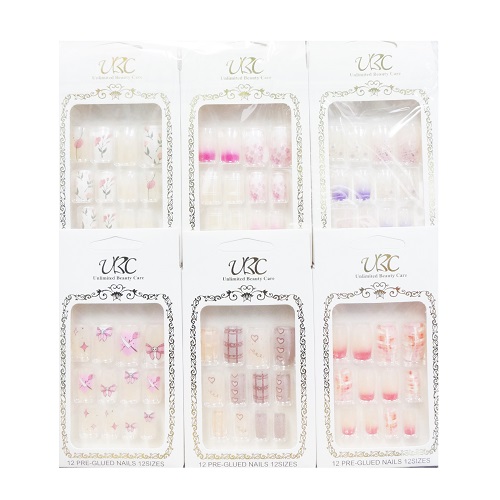 Pre-Glued Nails 12ct Asst Design-wholesale Pre-Glued Nails 12ct Asst Design-wholesale