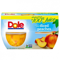 Dole Diced Peaches 4pk 16oz In Juice-wholesale