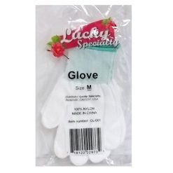 Gloves White 100% Nylon Md-wholesale