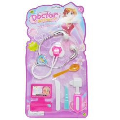 Toy Doctor Girl Set In Blister Card-wholesale