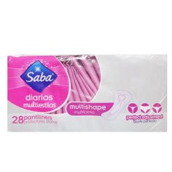 Saba Pantiliners 28ct Multishape-wholesale