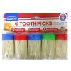 Toothpicks 5pk 150pc Each Asst Clr Tops-wholesale Toothpicks 5pk 150pc Each Asst Clr Tops-wholesale
