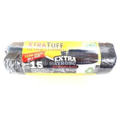 X.T Trash Bags Xtra Strong 15ct 13Gl Blk-wholesale