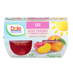 Dole Diced Peaches 4pk In Strwbry Gel-wholesale