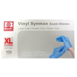 Gloves Vinyl Blue XL 100ct Powder Free-wholesale