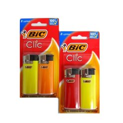 Bic Lighters 2pk Clic Asst Clrs-wholesale