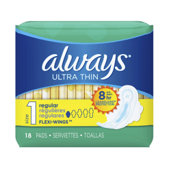Always Maxi Pads 18ct W-Wings Ultra Thin-wholesale