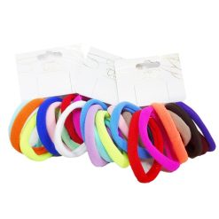 Hair Elastic Bands 8pc Asst Clrs-wholesale