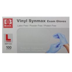 Gloves Vinyl Blue Lg 100ct Powder Free-wholesale