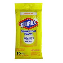 Clorox Disinfect Wipes 15ct Crisp Lemon-wholesale