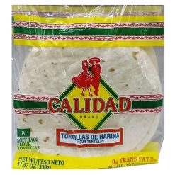 Calidad Soft Taco Flour Tortillas 8in 8c-wholesale