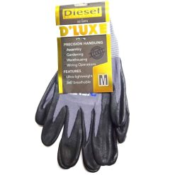 Diesel D-Luxe Gloves Black-Gray Md-wholesale