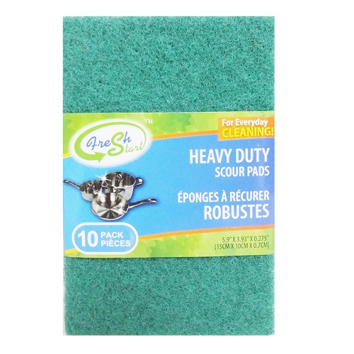 Fresh Start Scour Pads HD 10pk Green-wholesale Fresh Start Scour Pads HD 10pk Green-wholesale