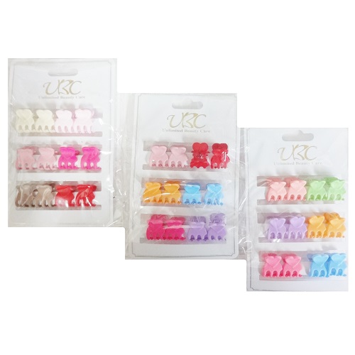 Hair Clips 12pc Mini Asst Clrs-wholesale Hair Clips 12pc Mini Asst Clrs-wholesale