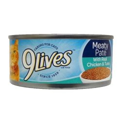 9 Lives 5.5oz Meaty Pate W-Chic & Tuna-wholesale
