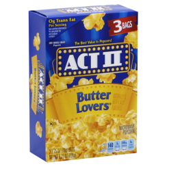 ACTII Popcorn 8.25oz Butter Lovers 3pk-wholesale