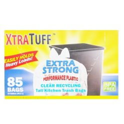 Xtra Tuff Trash Bags 85ct 13 Gl Clear-wholesale
