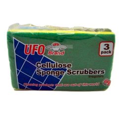 UFO Cellulose Sponge Scrubbers 3pc-wholesale
