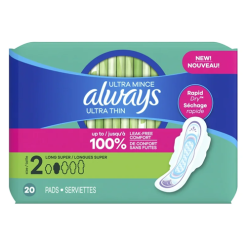 Always Ultra Thin Pads 20ct Super Long-wholesale