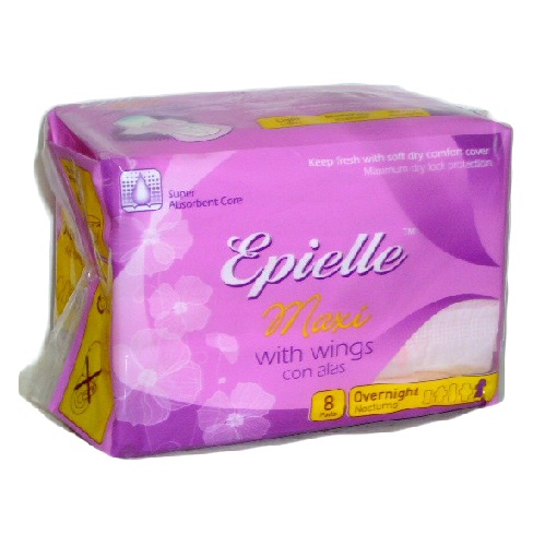 Epielle Maxi Pads 8ct Overnight W-W-wholesale Epielle Maxi Pads 8ct Overnight W-W-wholesale