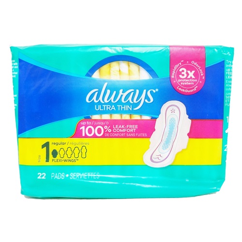 Always Ultra Thin Pads 22ct #1 Regular-wholesale Always Ultra Thin Pads 22ct #1 Regular-wholesale