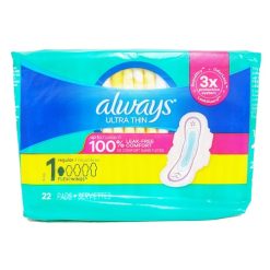 Always Maxi Pads 22ct W-Wings Ultra Thin-wholesale