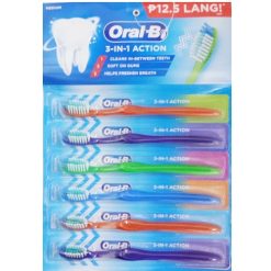 Oral-B Toothbrushes 6pk 3 In 1 Action-wholesale