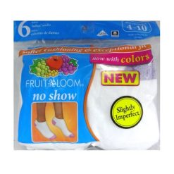 Fruit O.T Lm Socks 4-10 6pk No Show-wholesale