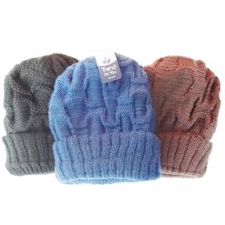 Ladies Beanie Knitted Asst Clrs-wholesale
