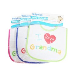 Baby BIbs I LOVE GRANDMA Asst-wholesale