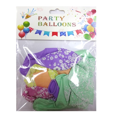 Balloons 8ct Happy Birthday Asst Clrs-wholesale Balloons 8ct Happy Birthday Asst Clrs-wholesale
