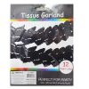 Tissue Paper Garland 12Ft Black-wholesale