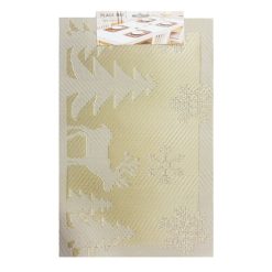 X-Mas Placrmat Square Gold 12X18-wholesale