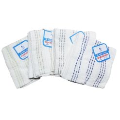 Wash Cloths 2pk 12X12in White W-Stripes-wholesale