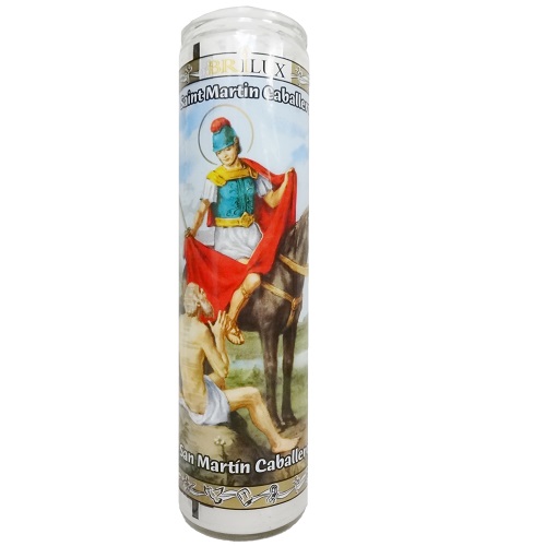Candle 8in San Martin Caballero White-wholesale Candle 8in San Martin Caballero White-wholesale